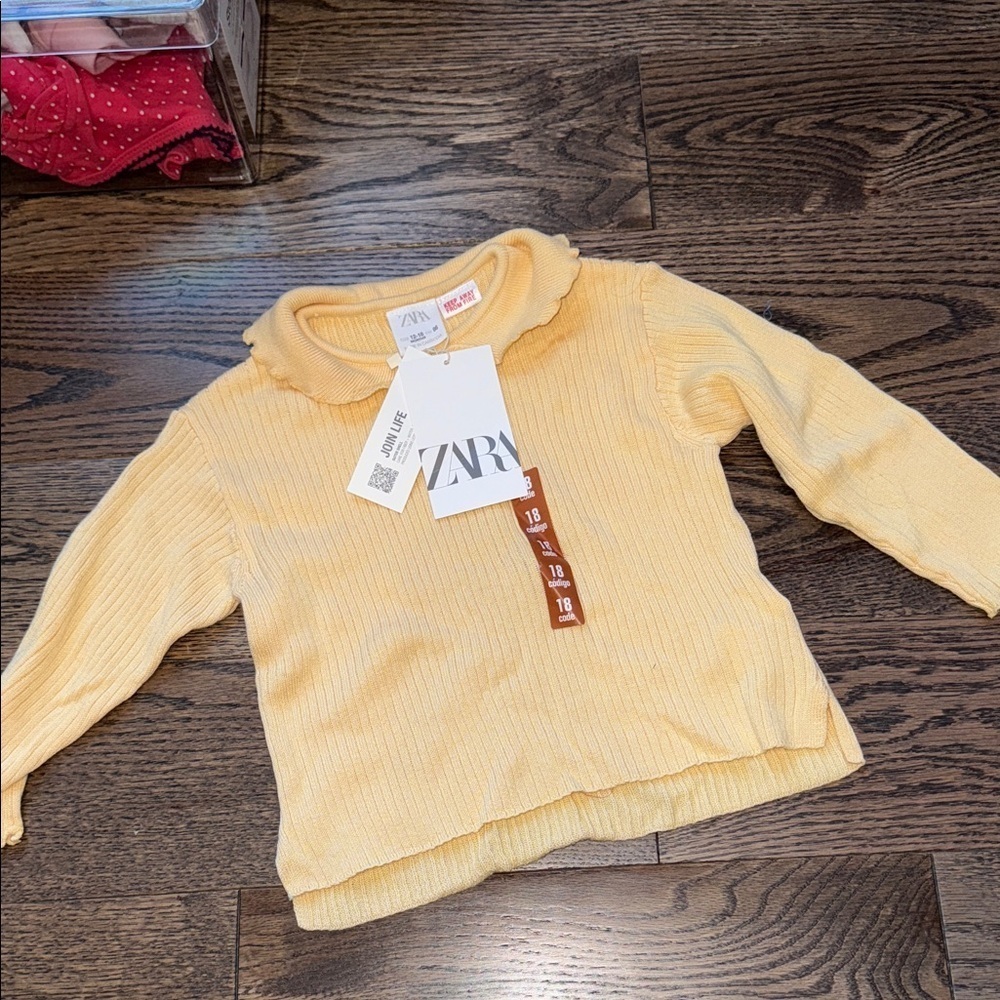 Zara Kids Soft Yellow Sweater